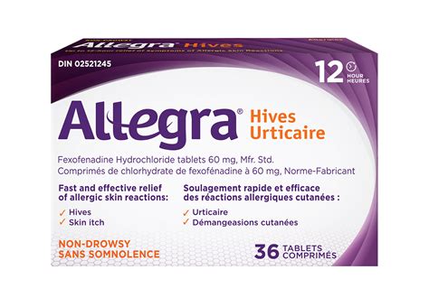<b>Allegra</b> Allergy 12 Hour. . Allegra vs allegra hives